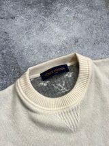 Louis Vuitton cream monogram cashmere jumper