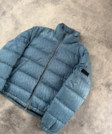 Dior oblique down jacket light blue