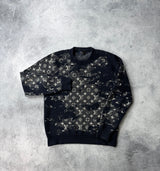 Louis Vuitton distressed monogram wool jumper