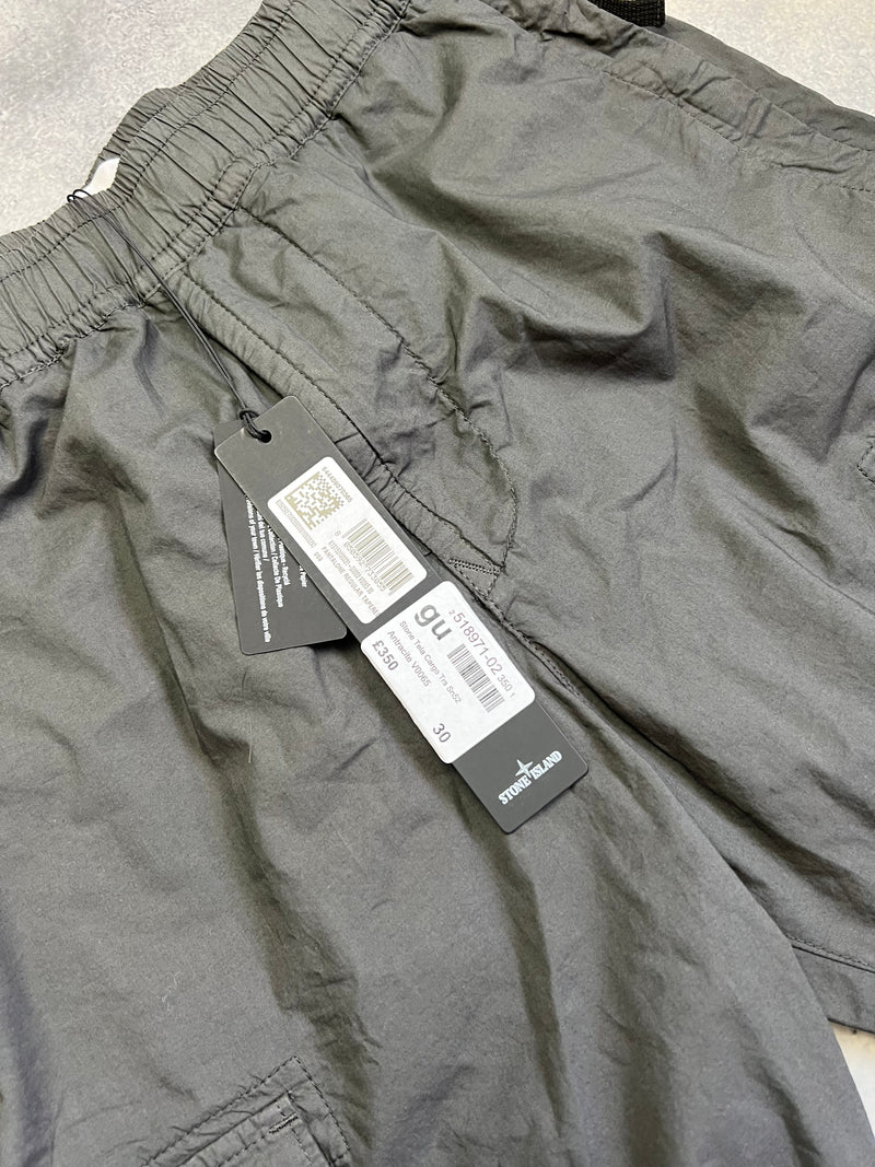 Stone island charcoal grey cuffed cargo trousers