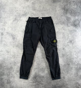 Stone island navy blue tela cargo trousers