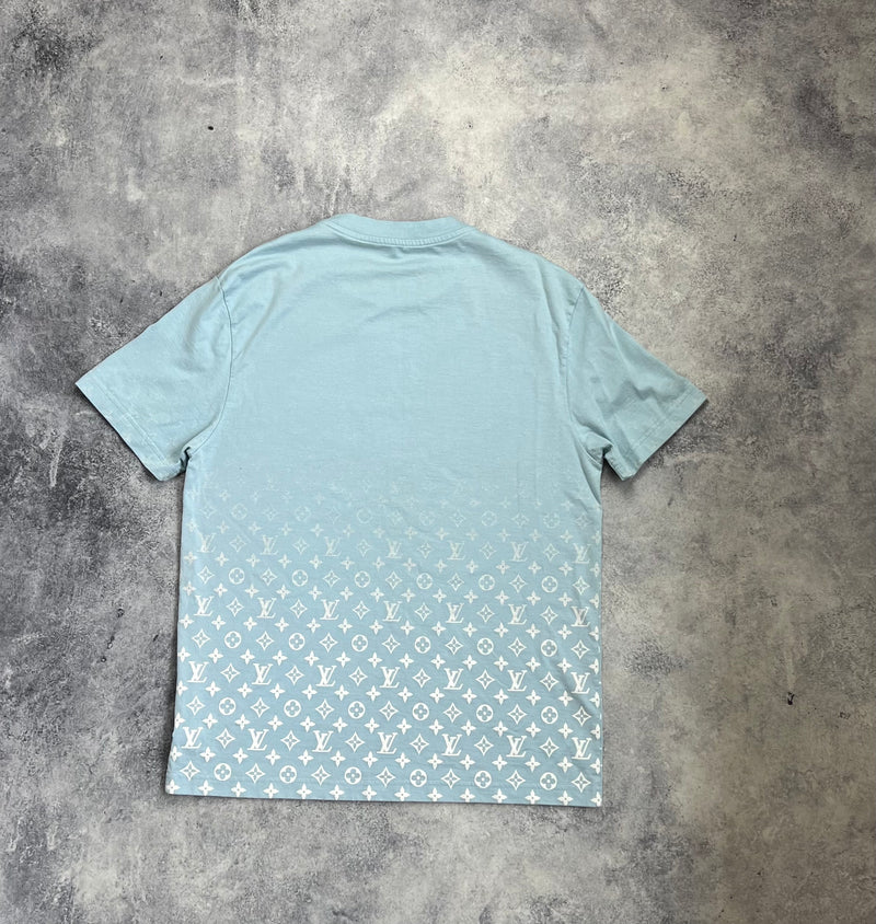 Louis Vuitton baby blue gradient tee