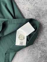 Moncler green double logo tee
