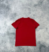 Moncler red arm logo tee