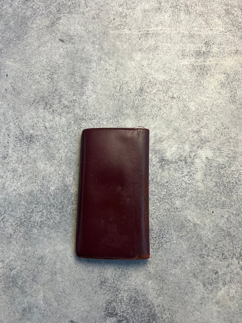 Cartier vintage wine red long wallet