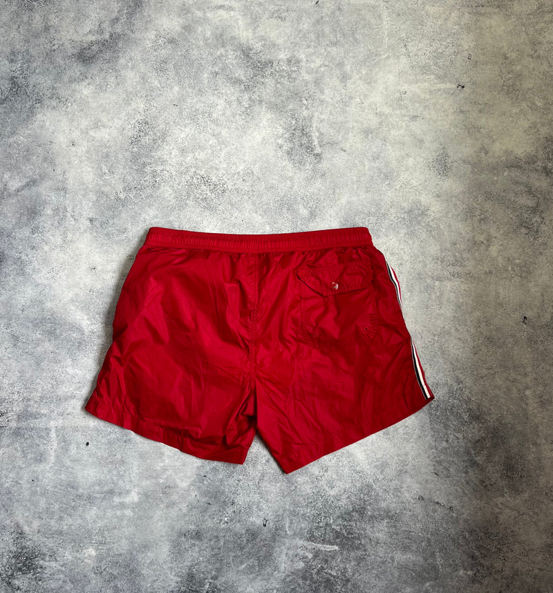 Moncler red swim shorts