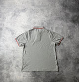 Stone island grey & orange trim polo shirt