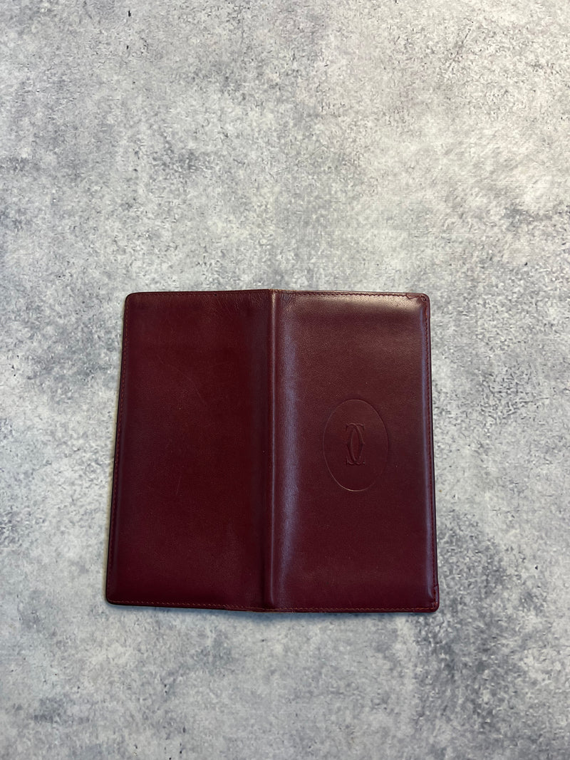 Cartier vintage wine red long wallet