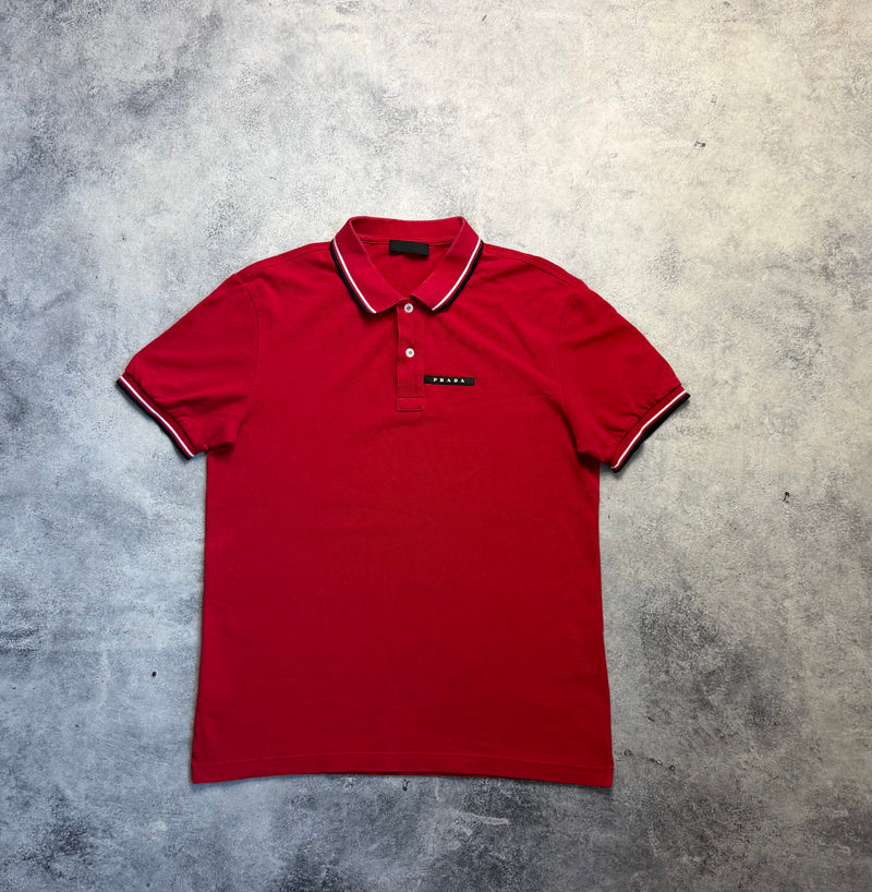 Prada red polo shirt