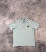 Stone island light blue polo shirt