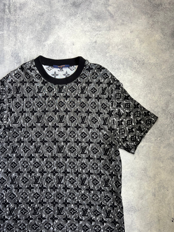 Louis Vuitton grey & black monogram tee