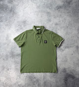 Stone island khaki polo shirt