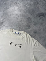 Off-white paint splat arrow white tee