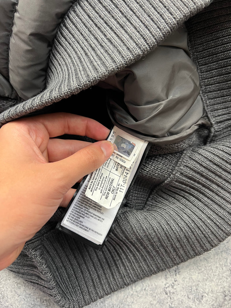 Canada goose grey black label hybridge knit