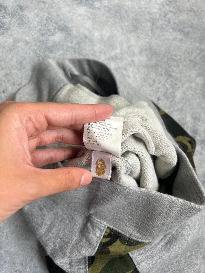 Bape grey & camo cotton shorts