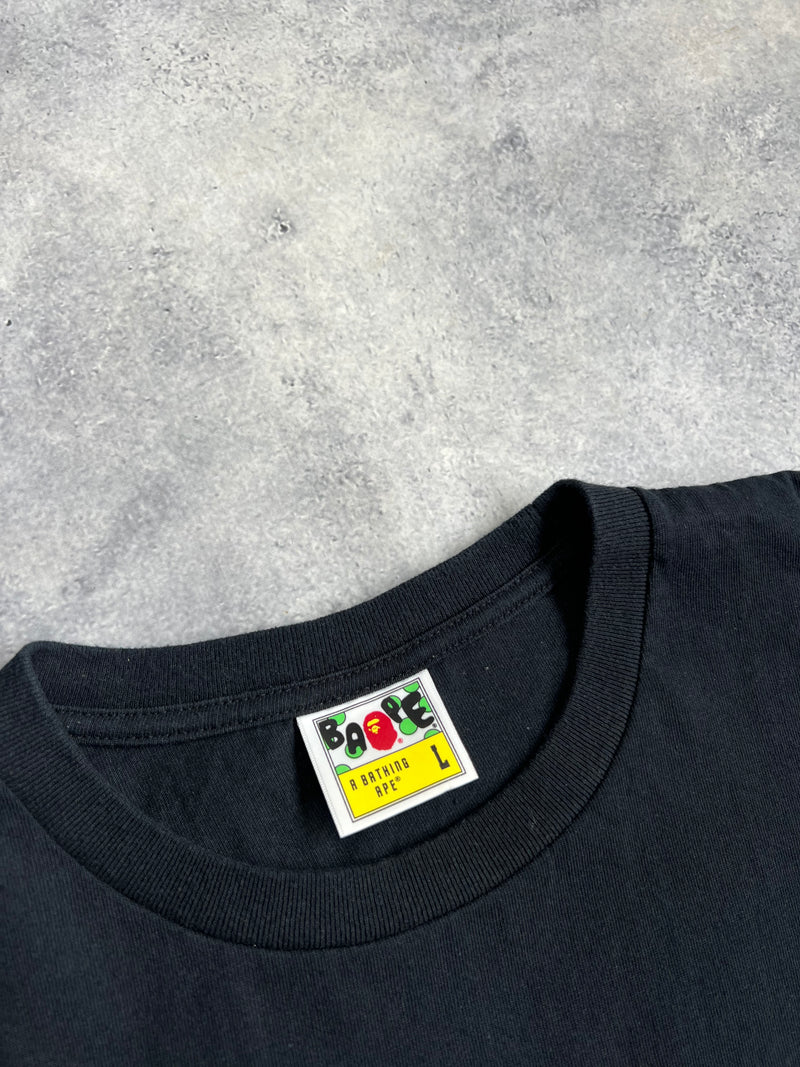 Bape black rainbow shark tee