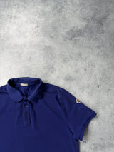 Moncler deep royal blue polo shirt