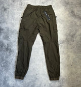 Stone island military green cuffed cargo trousers