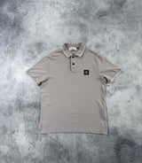 Stone island grey polo shirt