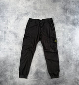 Stone island tela black cargo trousers