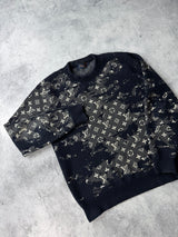 Louis Vuitton distressed monogram wool jumper