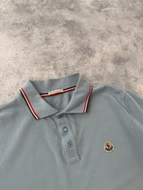 Moncler baby blue polo shirt