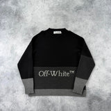 Off-white blocked knit crewneck