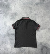 Moncler charcoal grey polo shirt