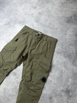 CP company khaki green ergonomic fit cargo trousers