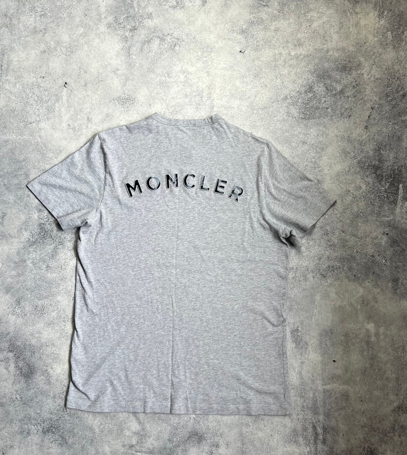 Moncler big logo grey tee