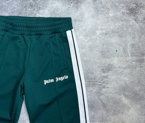 Palm angels dark green track pants