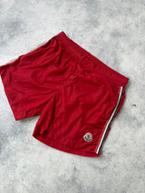 Moncler red swim shorts