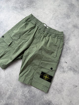 Stone island sage green cargo shorts