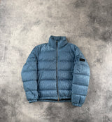 Dior oblique down jacket light blue