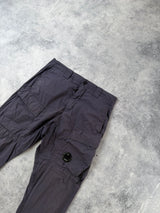 CP company navy cotton stretch cargo trousers