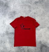Moncler red arm logo tee
