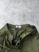 Stone island SS22 khaki green nylon metal cargo shorts