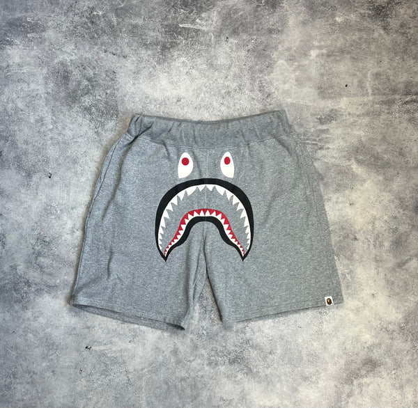 Bape grey shark cotton shorts