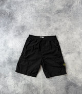 Stone island SS22 black nylon metal cargo shorts