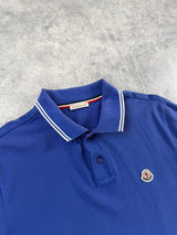 Moncler blue polo shirt