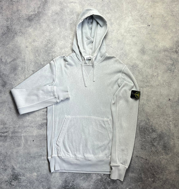 Stone island 2017 light grey pullover hoodie