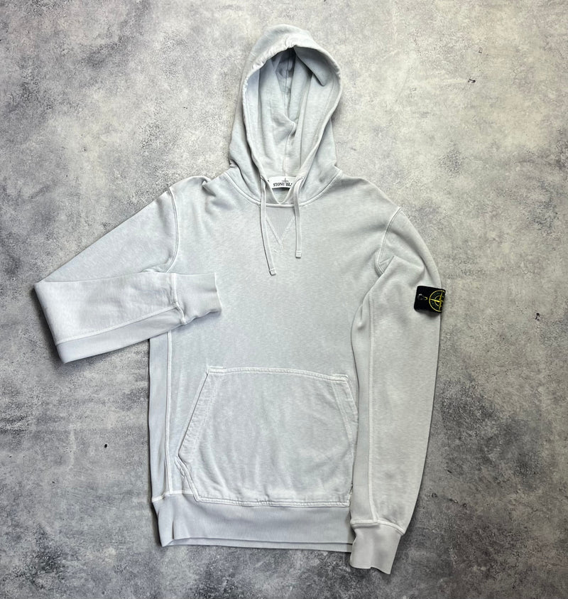 Stone island 2017 light grey pullover hoodie