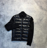 Moncler black tricot zip up cardigan