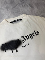 Palm angels white Paris spray tee