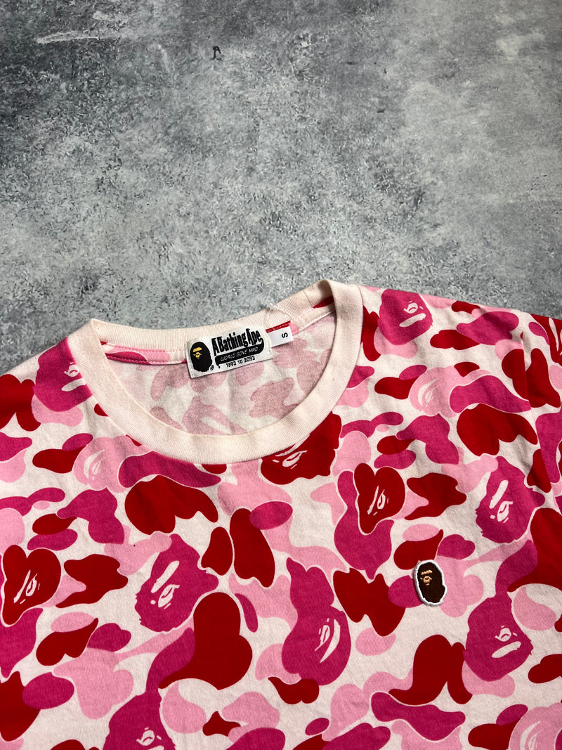 Bape pink camo tee