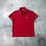 Moncler red polo shirt