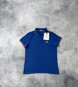 Moncler blue polo shirt