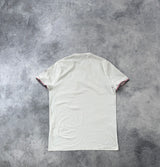 Moncler white pocket tee with arm logo