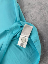 Moncler turquoise blue double logo tee