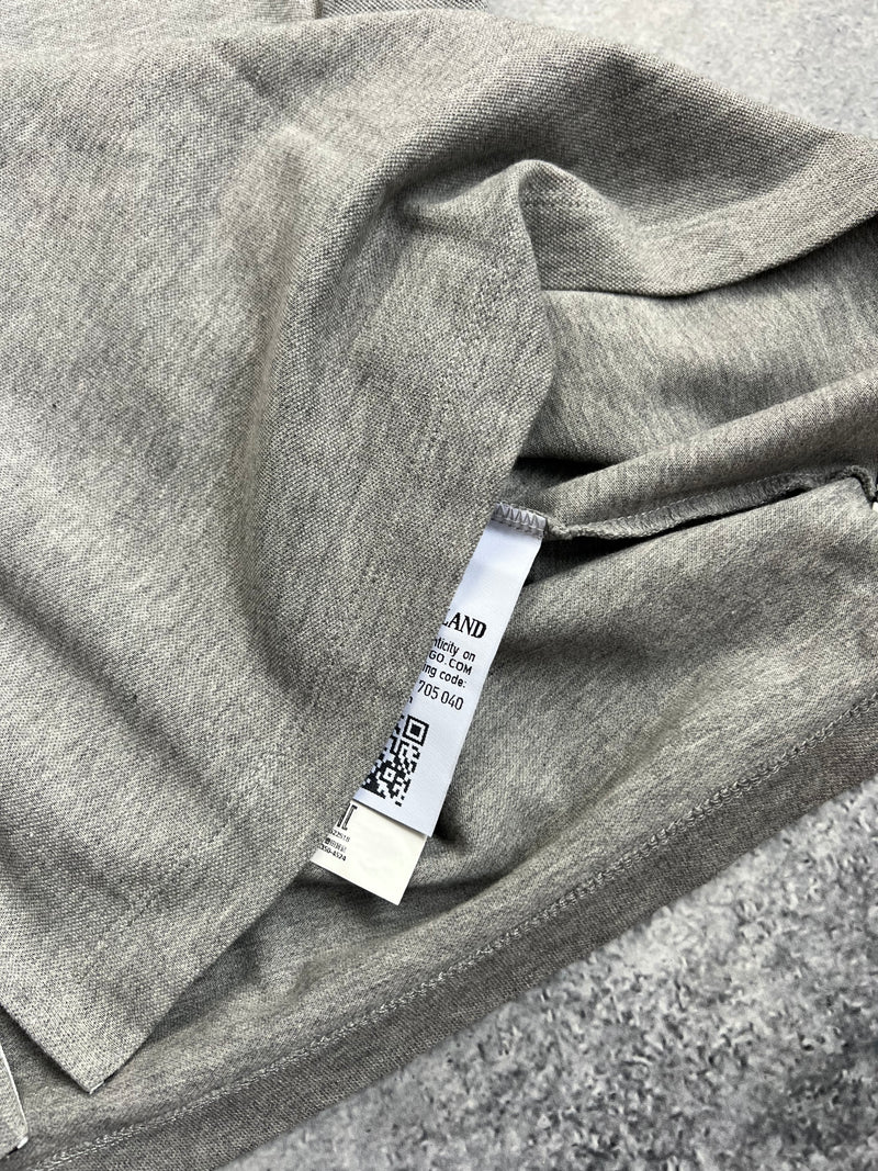 Stone island grey & blue trim polo shirt
